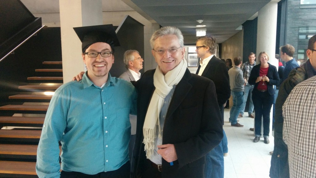 Stefan Geiß with his PhD supervisor Hans Mathias Kepplinger