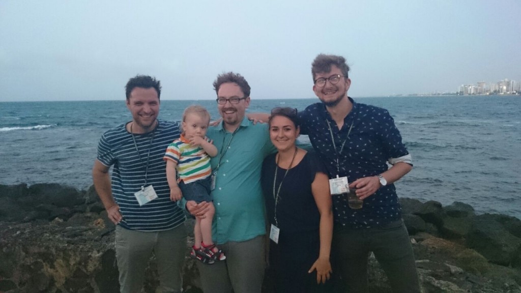 The DySCo team in San Juan (from left to right): Christian Schemer, junior scholar Constantin, Stefan Geiß, Svenja Schäfer, Philipp Müller.